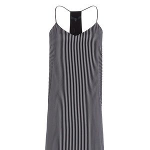 Tibi striped racerback midi silk dress